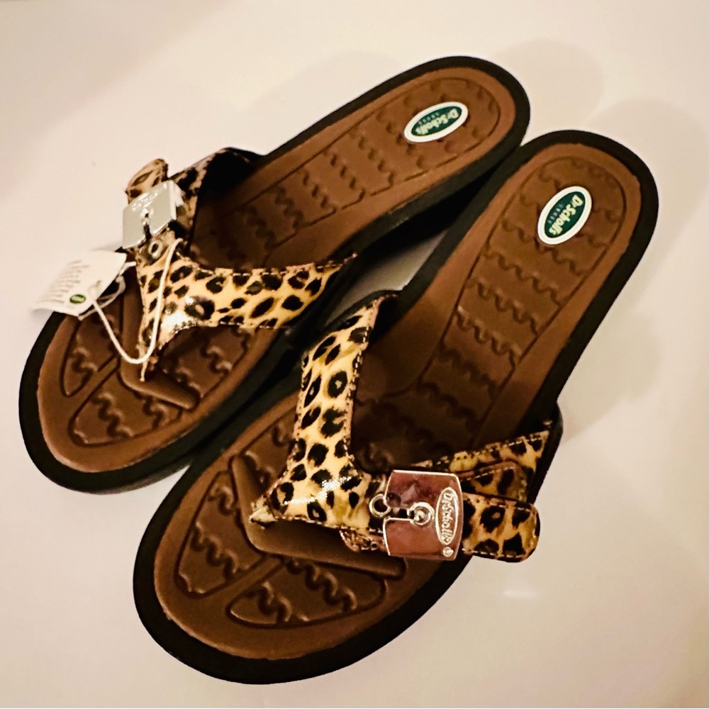 Dr Scholls Everyday Casuals Slide Animal Print  Sandals Women’s Size 7 NWT